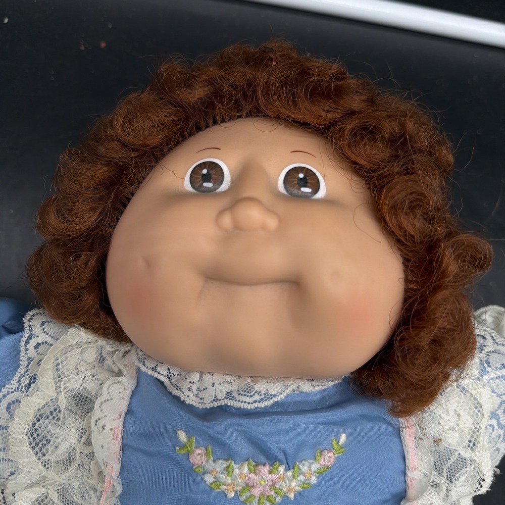 VTG 70-80'sAuburn Cornsilk Hair Original Dress Cabbage Patch Doll Xavier Roberts